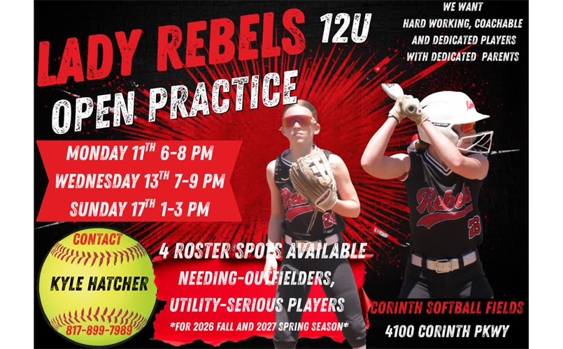 Lady Rebels 12U Open Practice